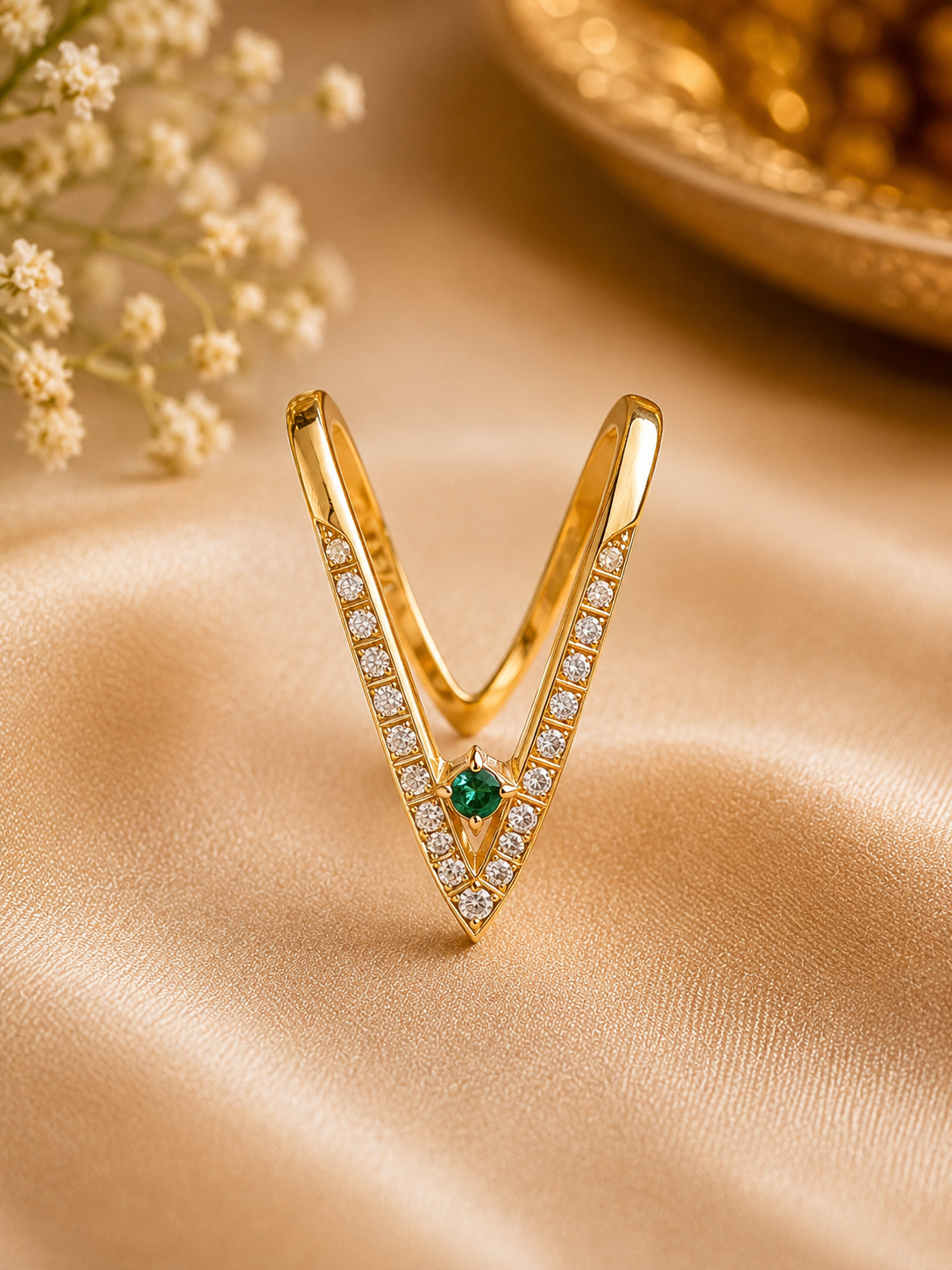 Emerald Grace Vanki Ring