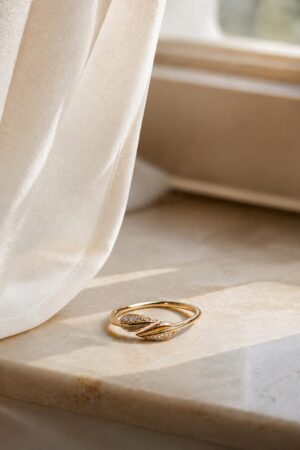 Nature’s Grace Leaf Wrap Ring (size 5 )