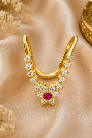 Royal Ruby Halo Vanki Ring