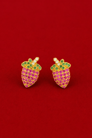 Berry Blossom Sparkle Stud Earrings