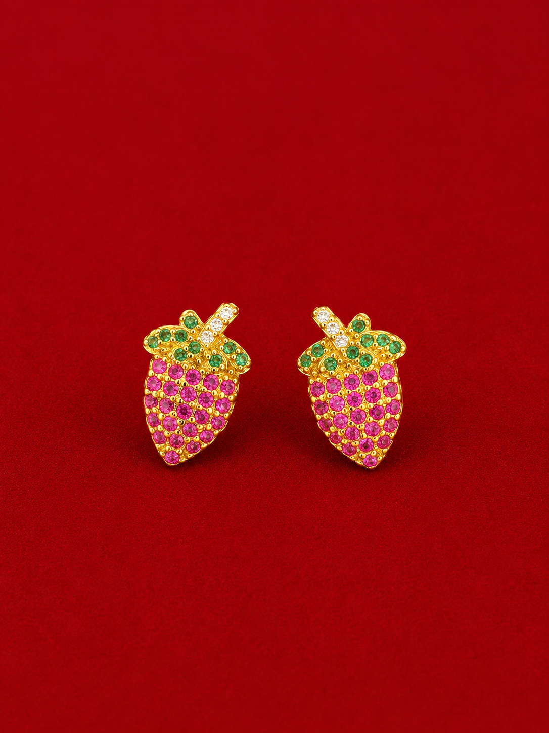 Berry Blossom Sparkle Stud Earrings