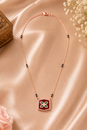 Blush Bloom Rose Gold Mangalsutra Pendant