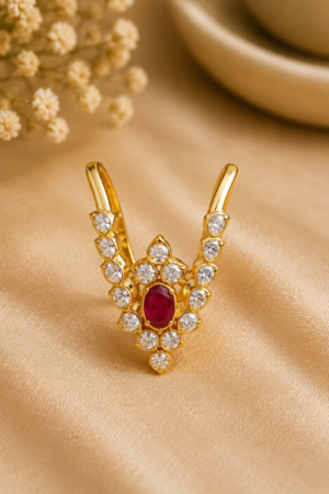 Regal Ruby Blossom Vanki Ring