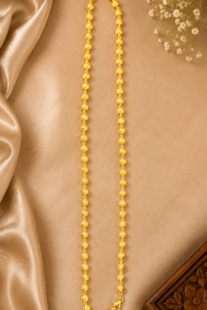 Royal Textured Gold Beads Mala