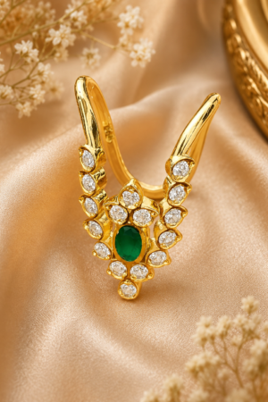 Royal Emerald Halo Vanki Ring