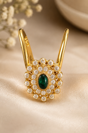Regal Emerald Bloom Vanki Ring