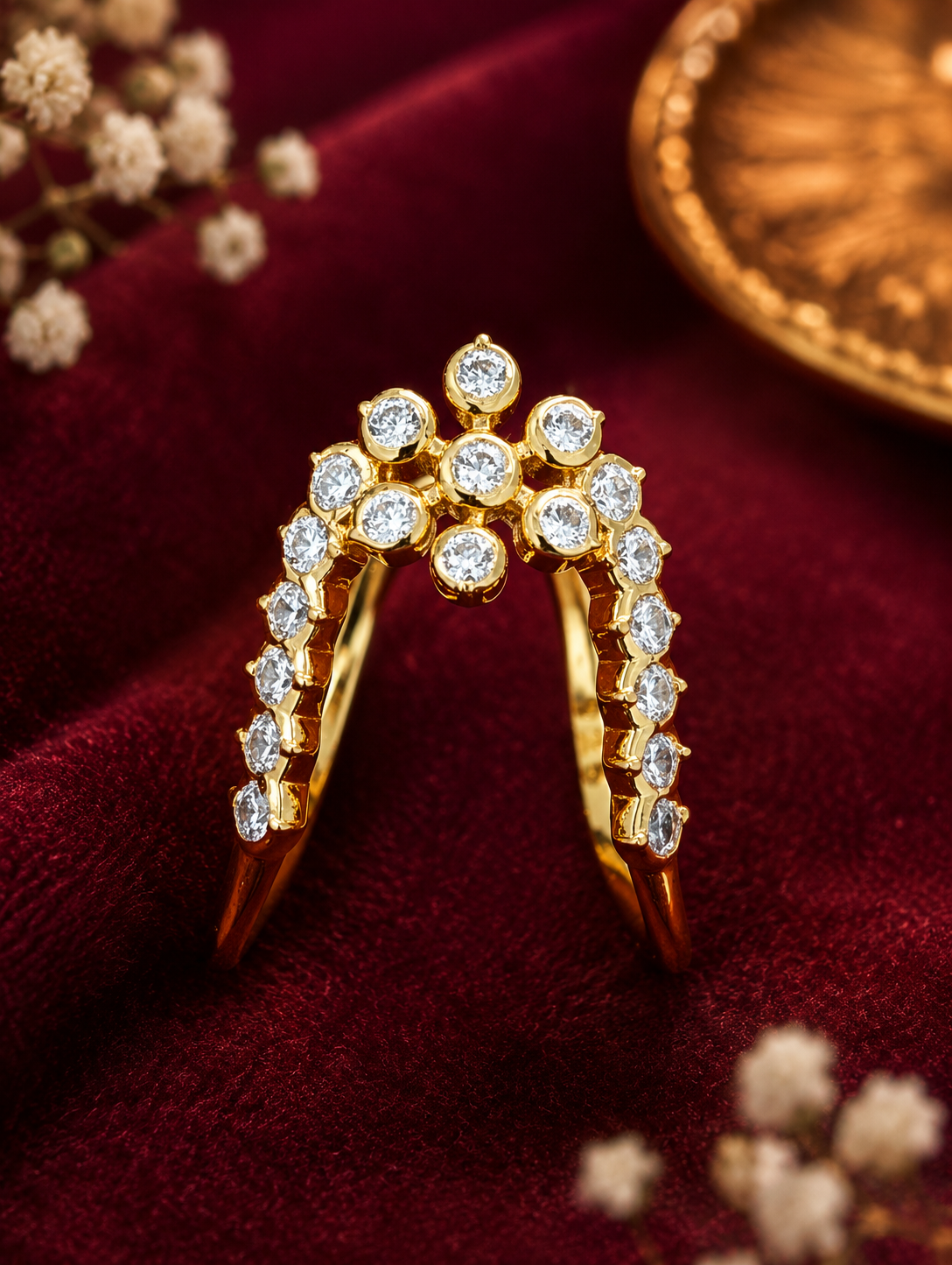Royal Crystal Blossom Vanki Ring