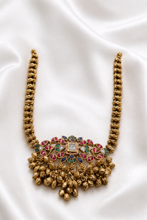Navaratna Kundan Ghunghroo Heritage Necklace