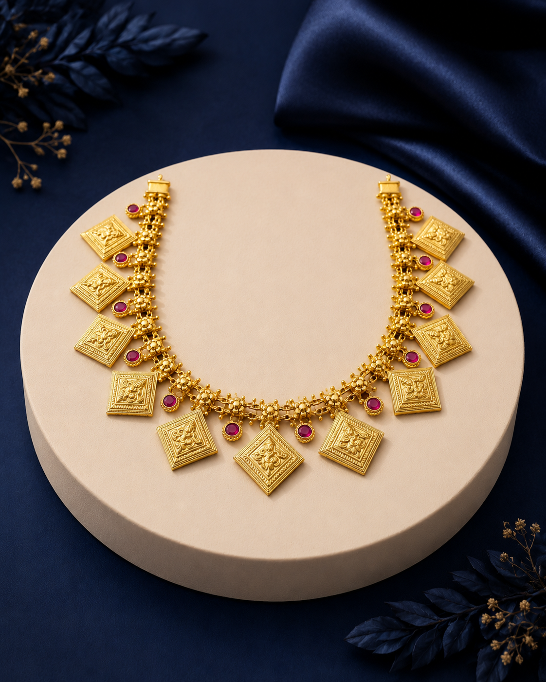 Royal Nakshi Coin Temple Necklace