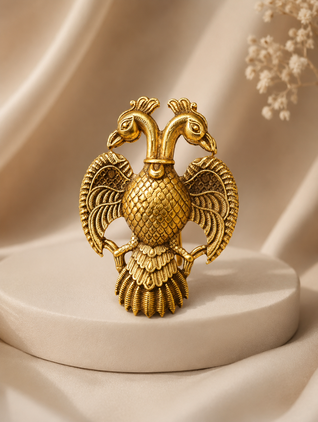 Royal Twin Peacock Heritage Pendant