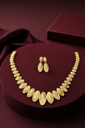 Royal Oval Harmony Gold Necklace Set