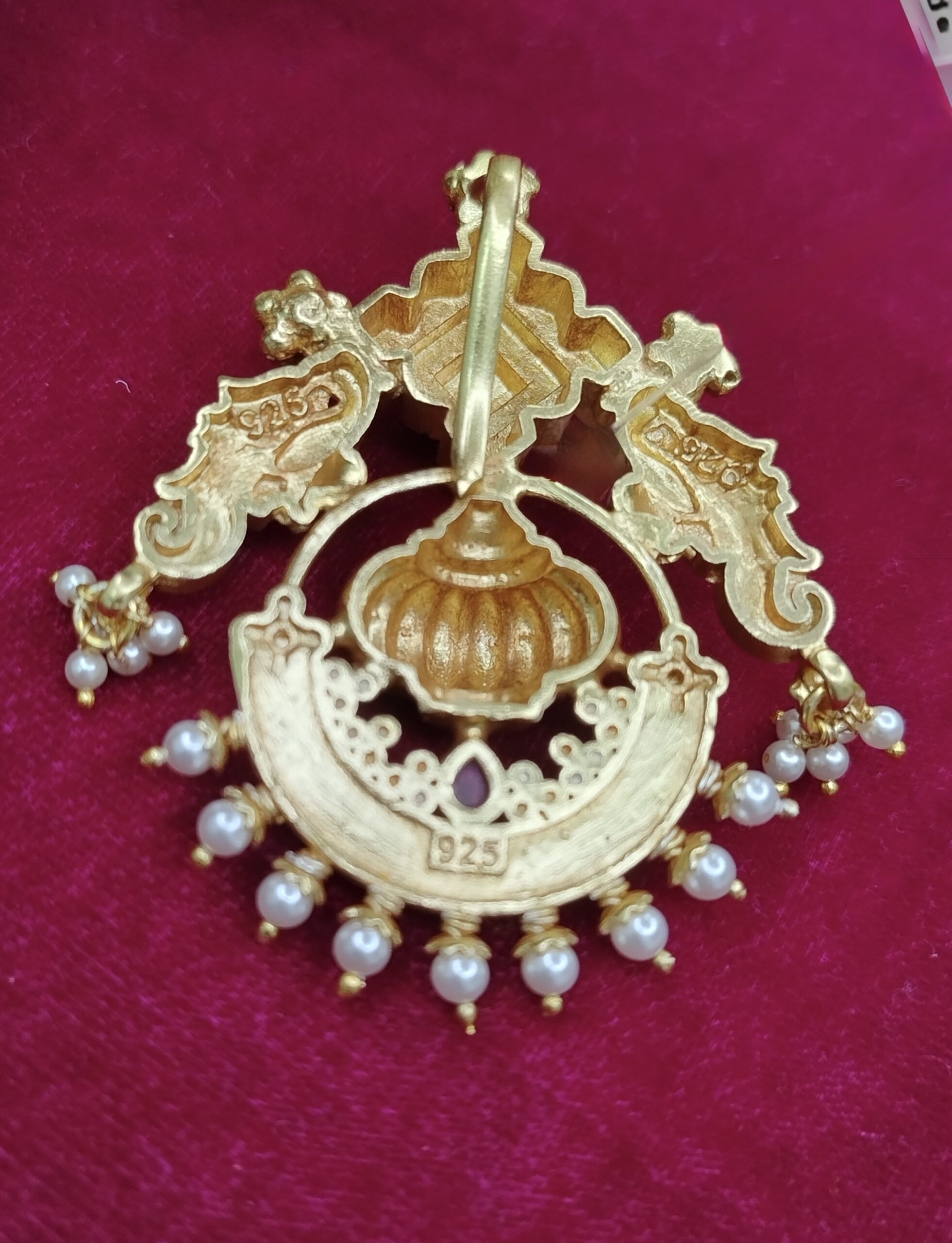 Royal Peacock Kalasha Temple Pendant - Image 2