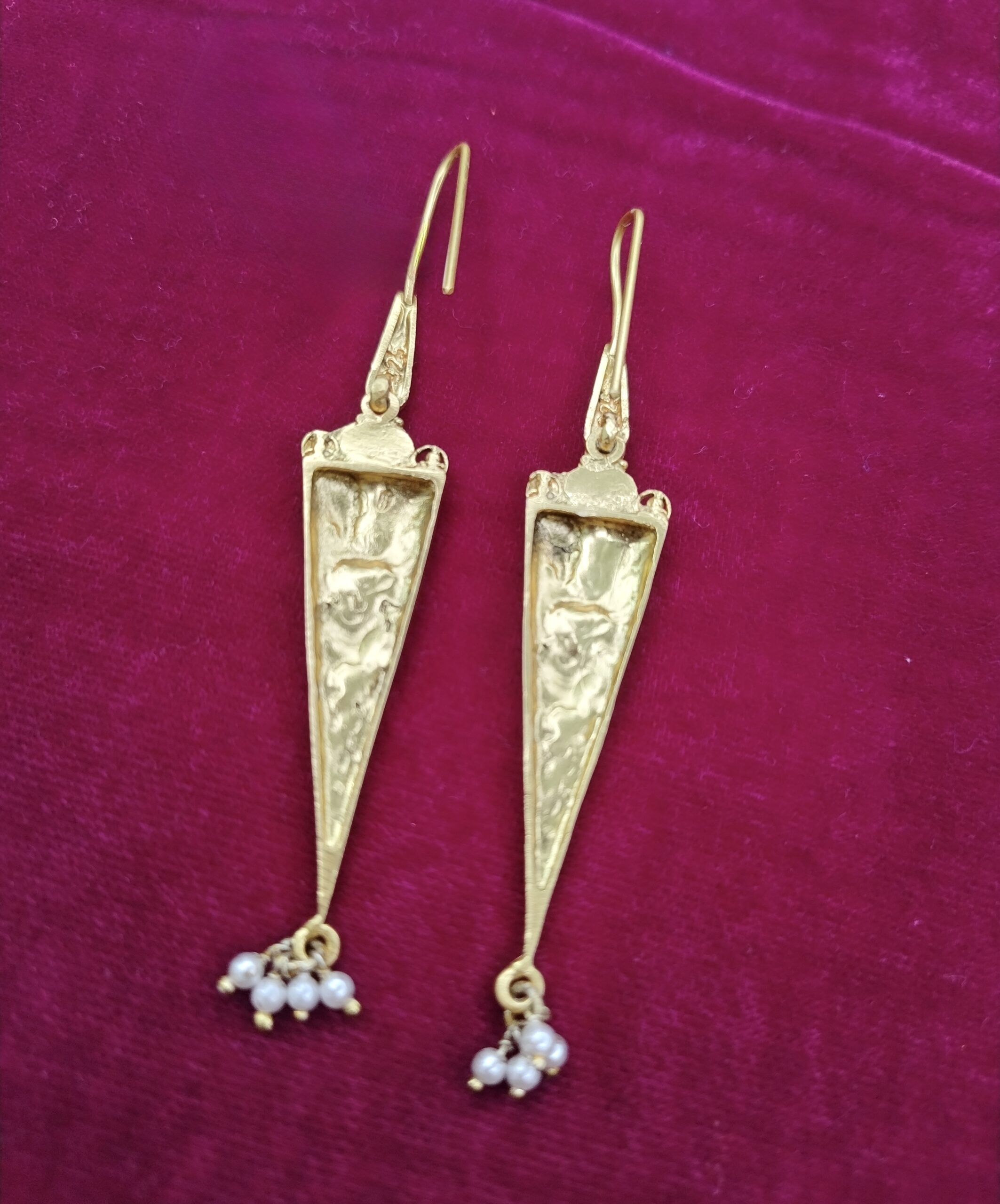 Heritage Ruby Temple Spear Drop Earrings - Image 2
