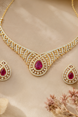 Royal Ruby Radiance Necklace Set