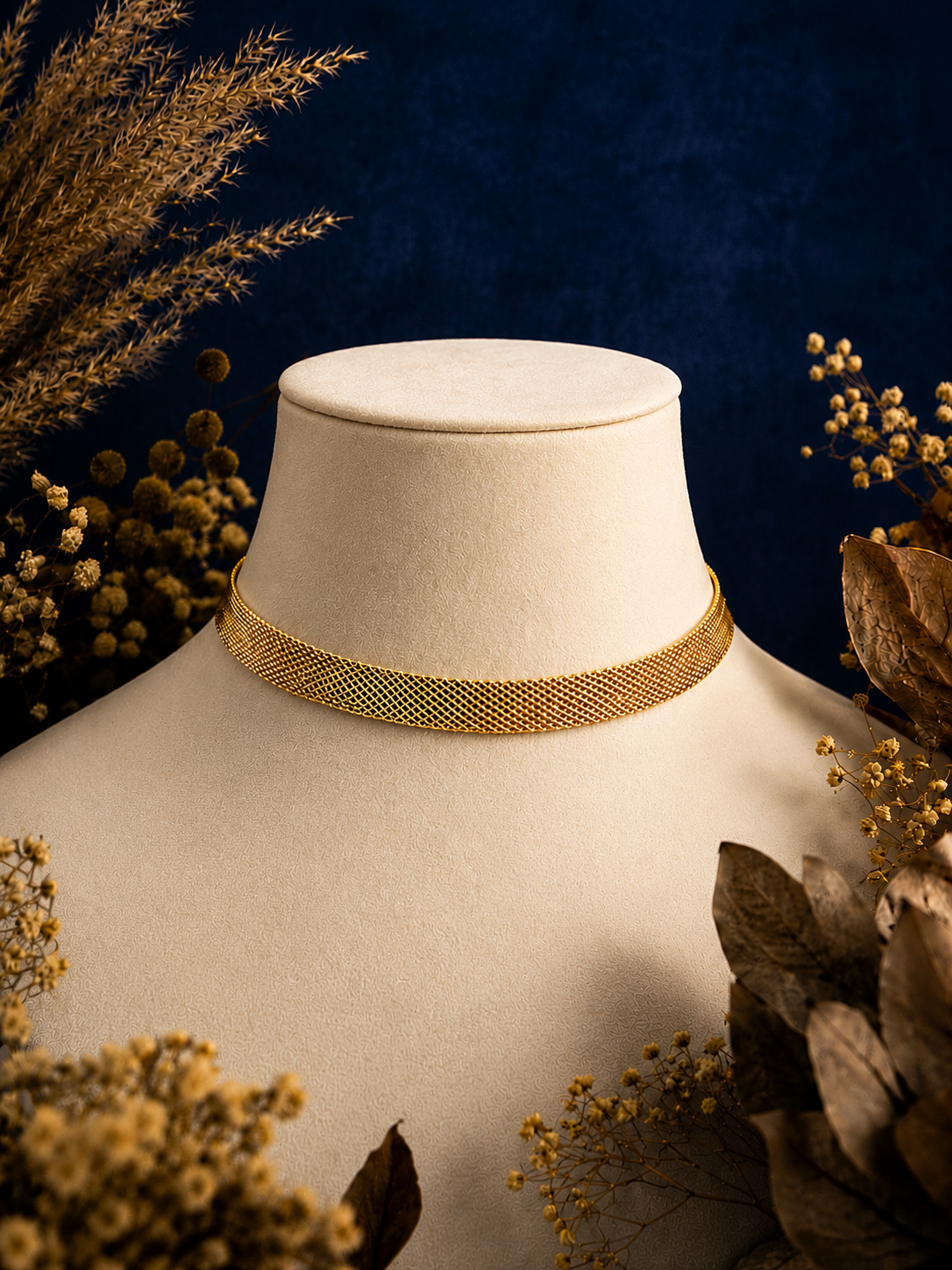 Royal Weave Gold Mesh Choker