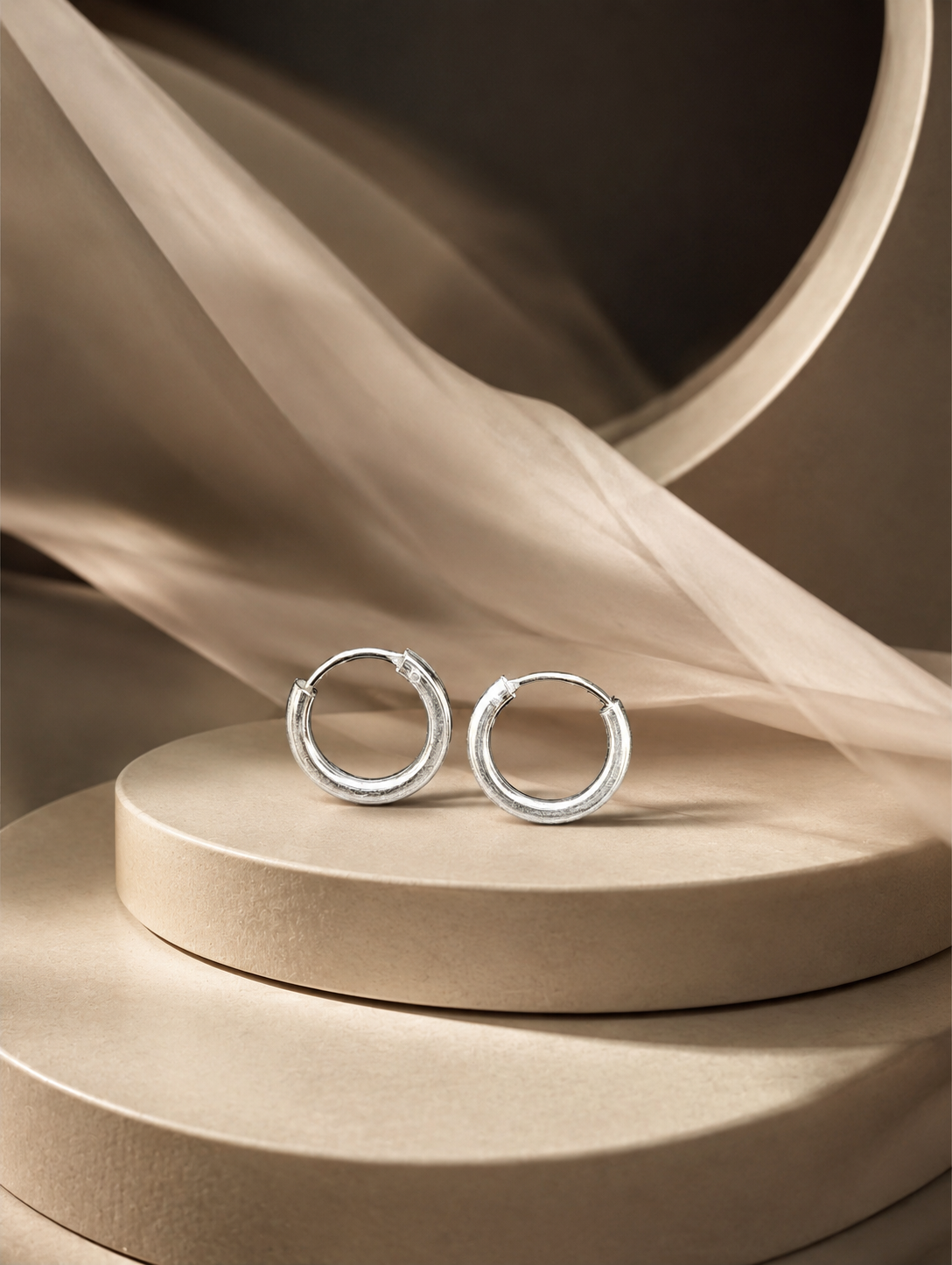 Classic Sterling Silver Bali Hoop Earrings