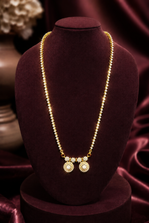 Royal Twin Coin Charm Gold Chain