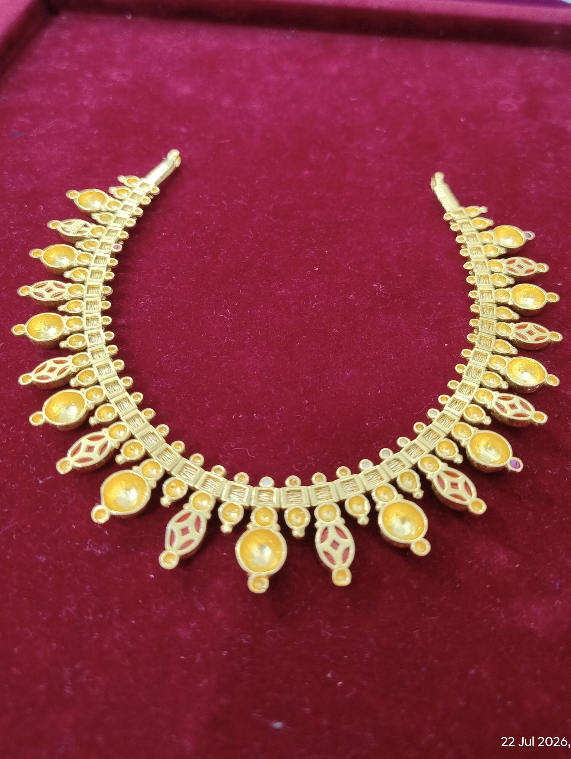 Royal Coral Antique Gold Necklace - Image 2