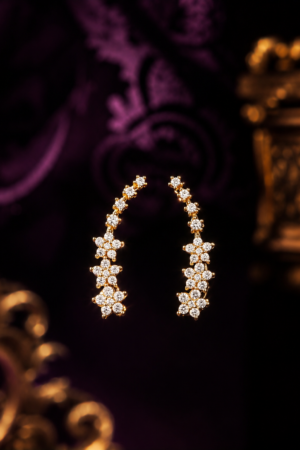 Royal Crystal Blossom Bluetooth Earrings