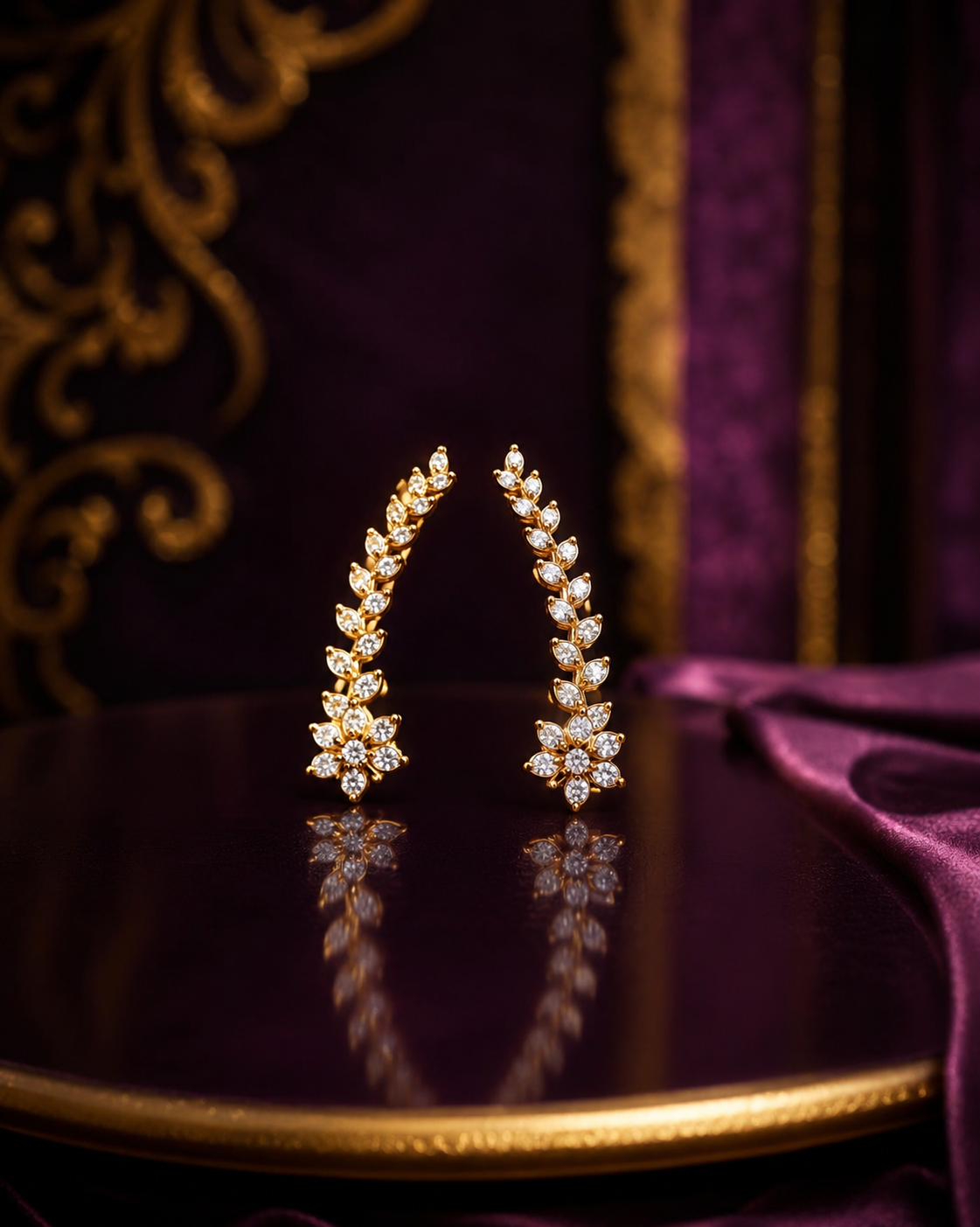 Royal Blossom Vine Bluetooth Earrings - Image 2