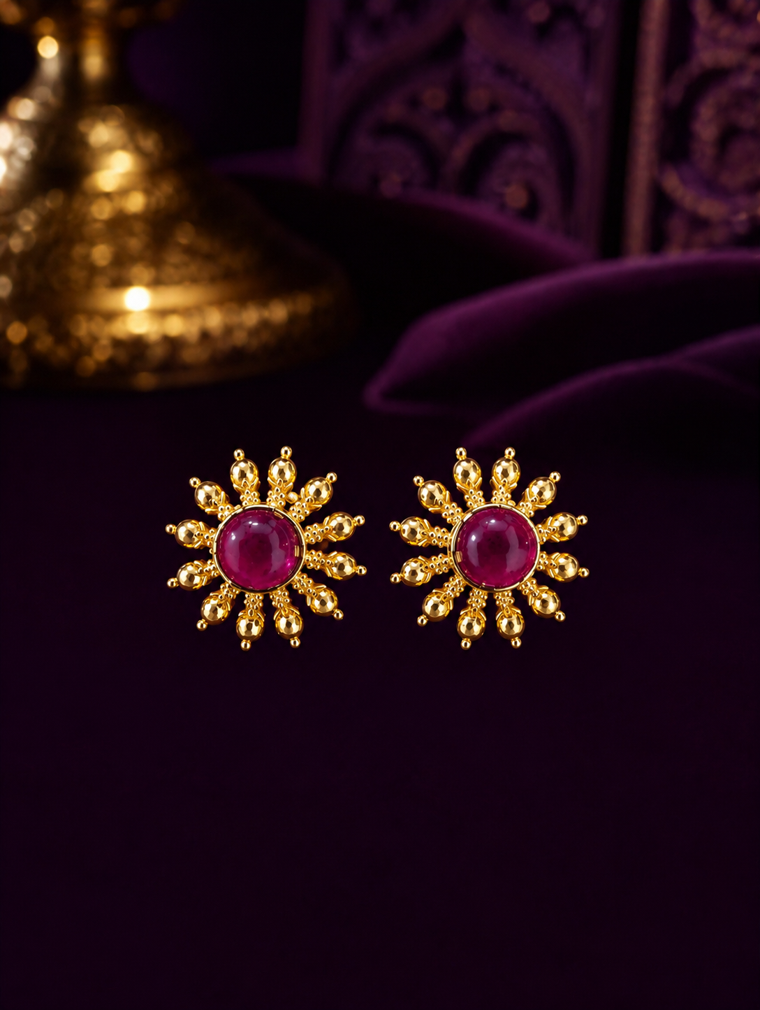 Radiant Blossom Interchangeable Stud Earrings - Image 5