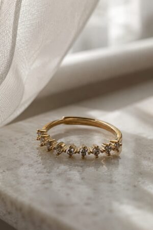 Golden Spark Crown Ring (size 6.5 )