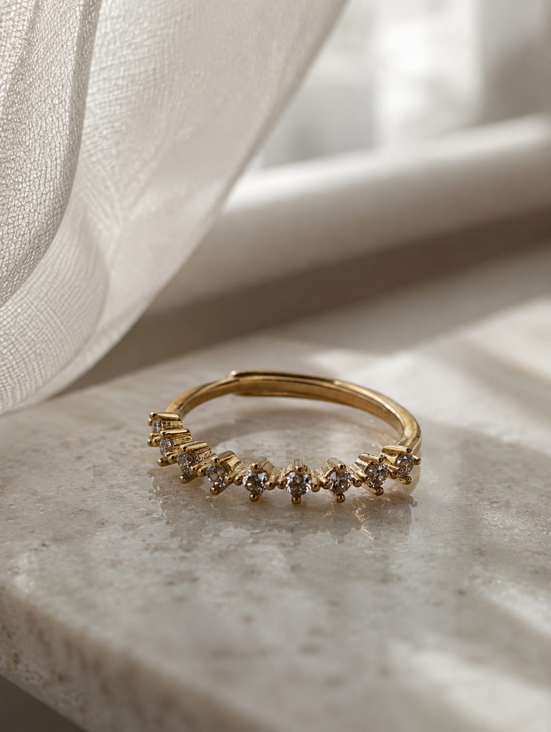 Golden Spark Crown Ring (size 6.5 )