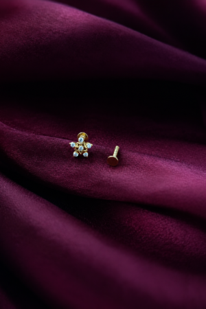 Celestial Spark Floral Nose Pin
