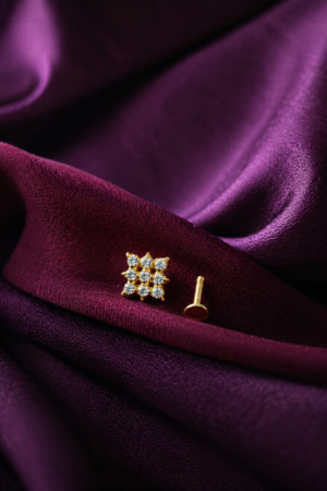 Celestial Diamond Cluster Nose Pin