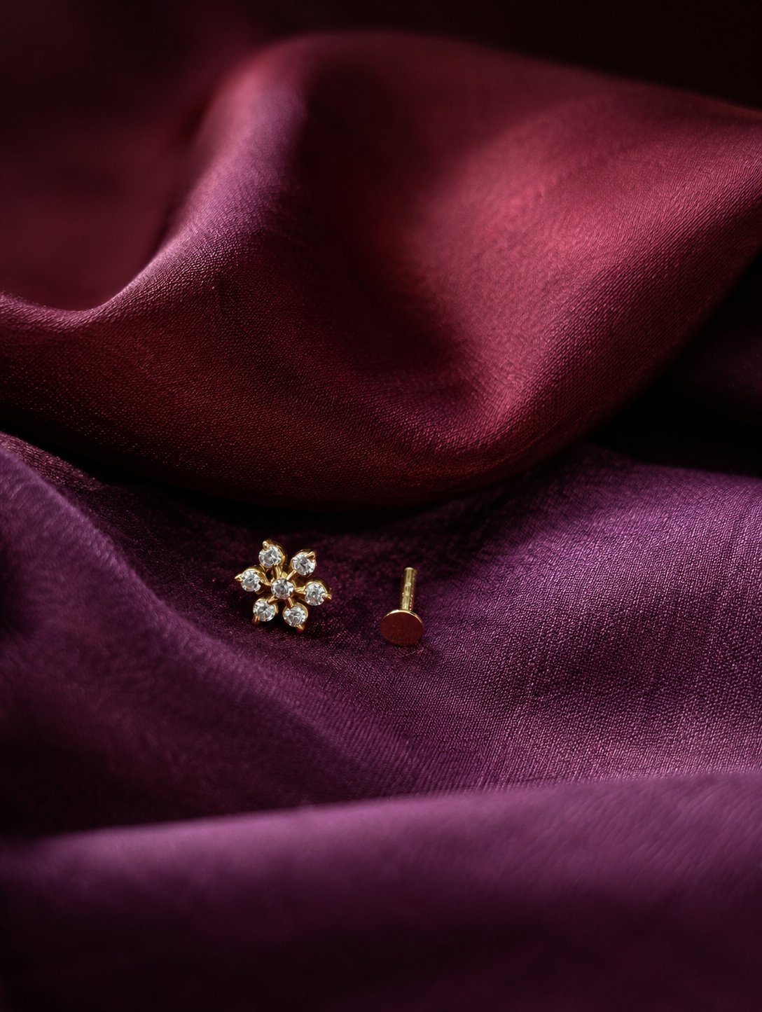 Celestial Blossom Diamond Floral Nose Pin