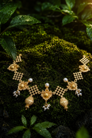 Heritage Pearl Jhumka Temple Necklace