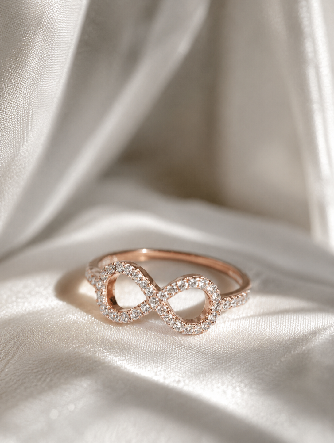 Eternal Infinity Sparkle Ring (size 6.5 )