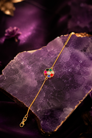 Navaratna Bloom Gold Bracelet