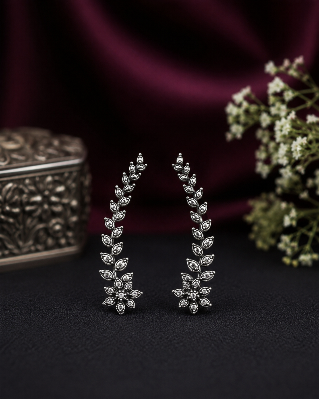 Vintage Floral Vine Bluetooth Earrings