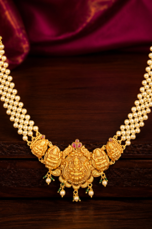 Divine Lakshmi Pearl Nakshi Necklace