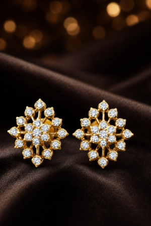 Radiant Celestial Bloom Stud Earrings