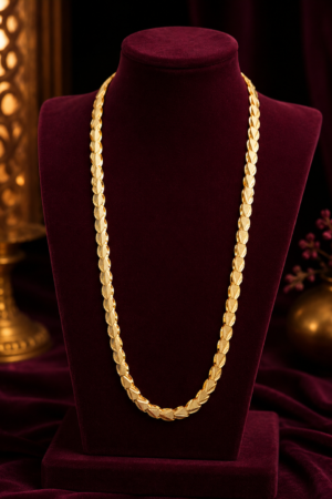 Regal Leaf-Link Gold Chain