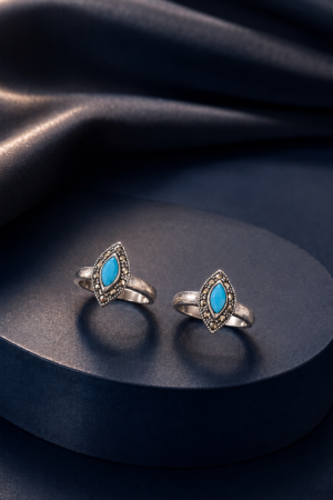 Vintage Turquoise Marquise Toe Ring