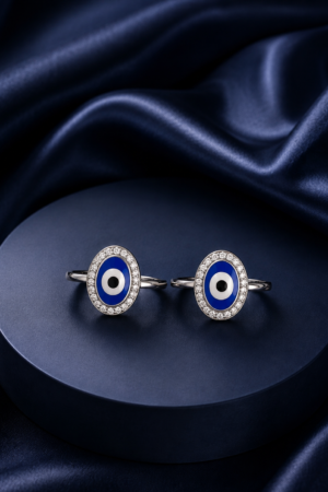 Evil Eye Halo Toe Ring