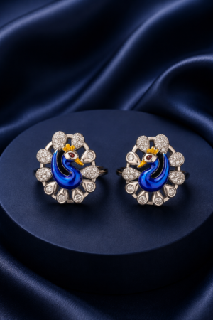 Royal Peacock Bloom Toe Ring