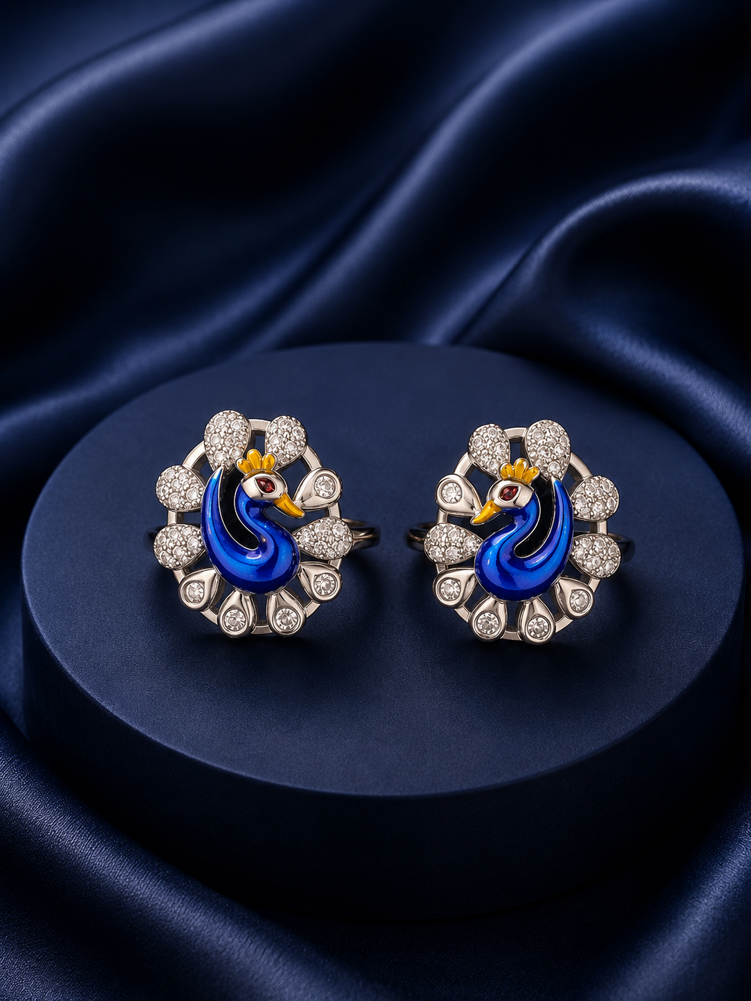 Royal Peacock Bloom Toe Ring