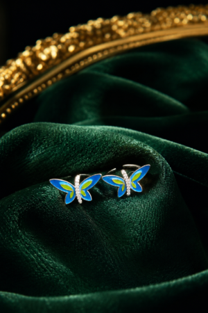 Azure Butterfly Bloom Toe Ring