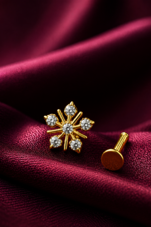 Celestial Starburst Crystal Nose Pin