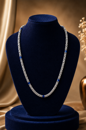 Royal Sapphire Accent Silver Chain