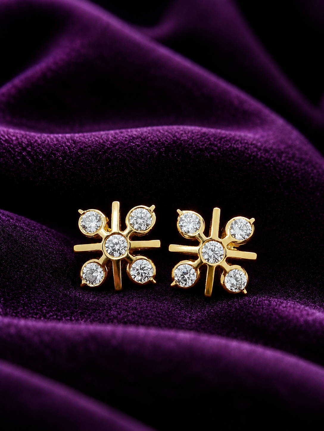 Radiant Starburst Solitaire Studs