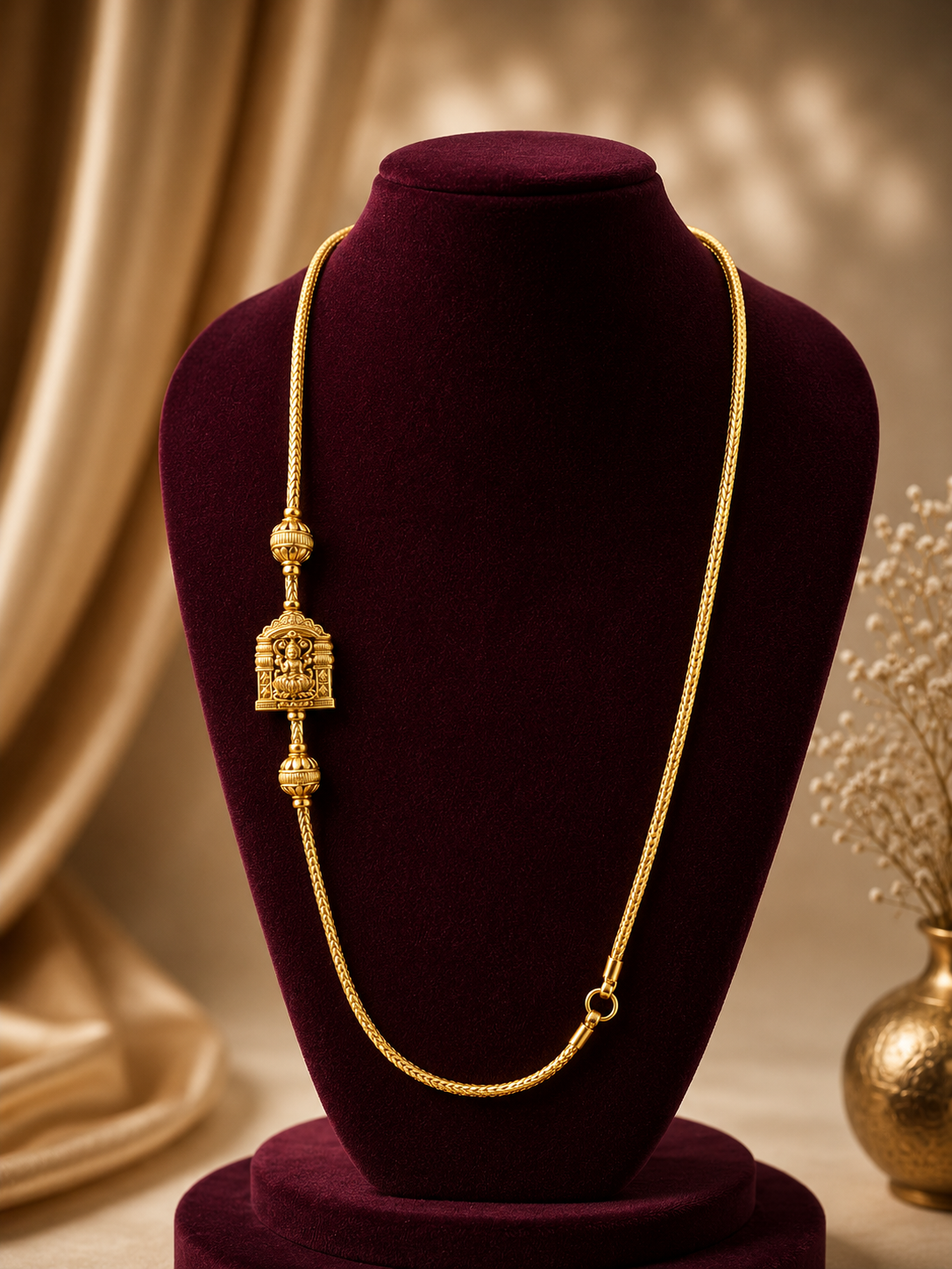Divine Lakshmi Temple Heritage Mogappu Chain