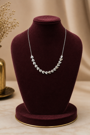 Silver Laurel Leaf Elegance Chain