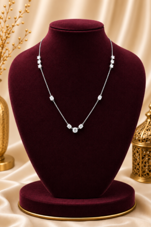 Celestial Solitaire Station Pendant Chain
