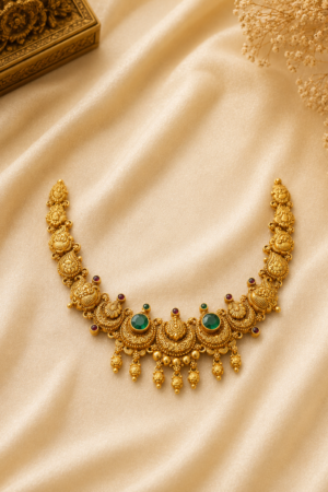 Regal Nakshi Peacock Heritage Necklace