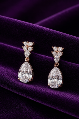 Radiant Teardrop Cascade Earrings